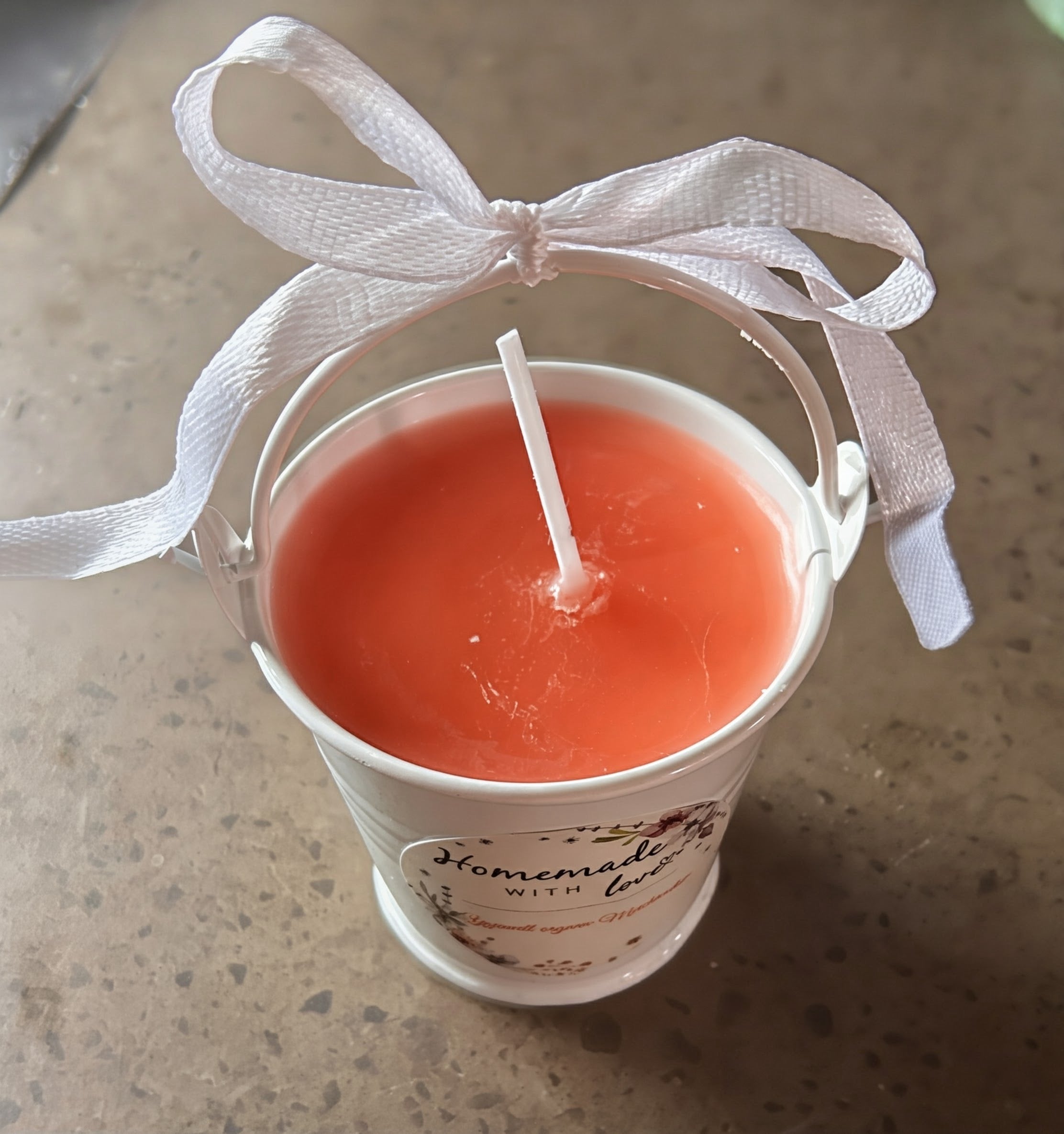 Yojawill Organic small bucket Soy Candle Hand Poured