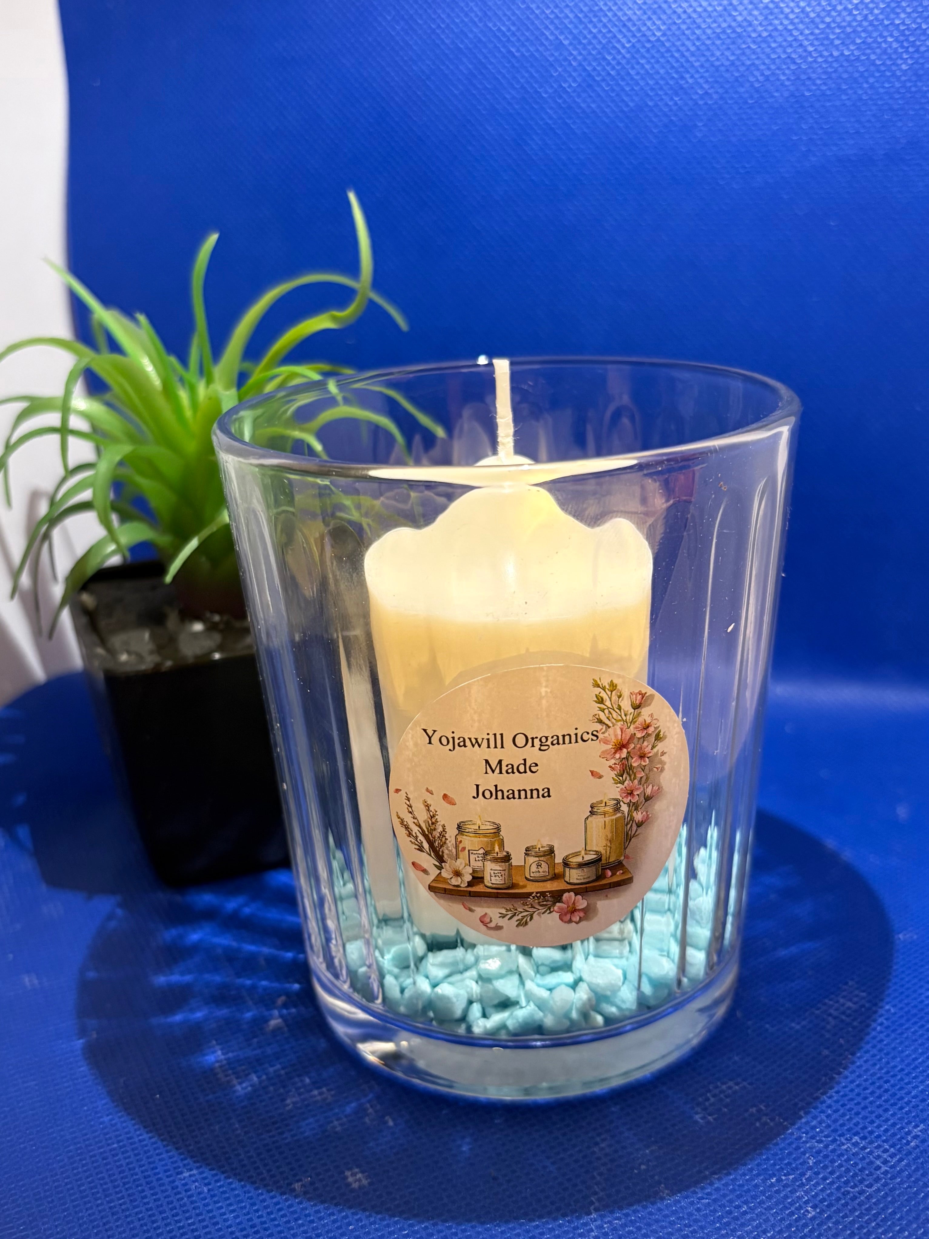 Yojawill Organic Set of 3 White Soy Candles Small Medium Large