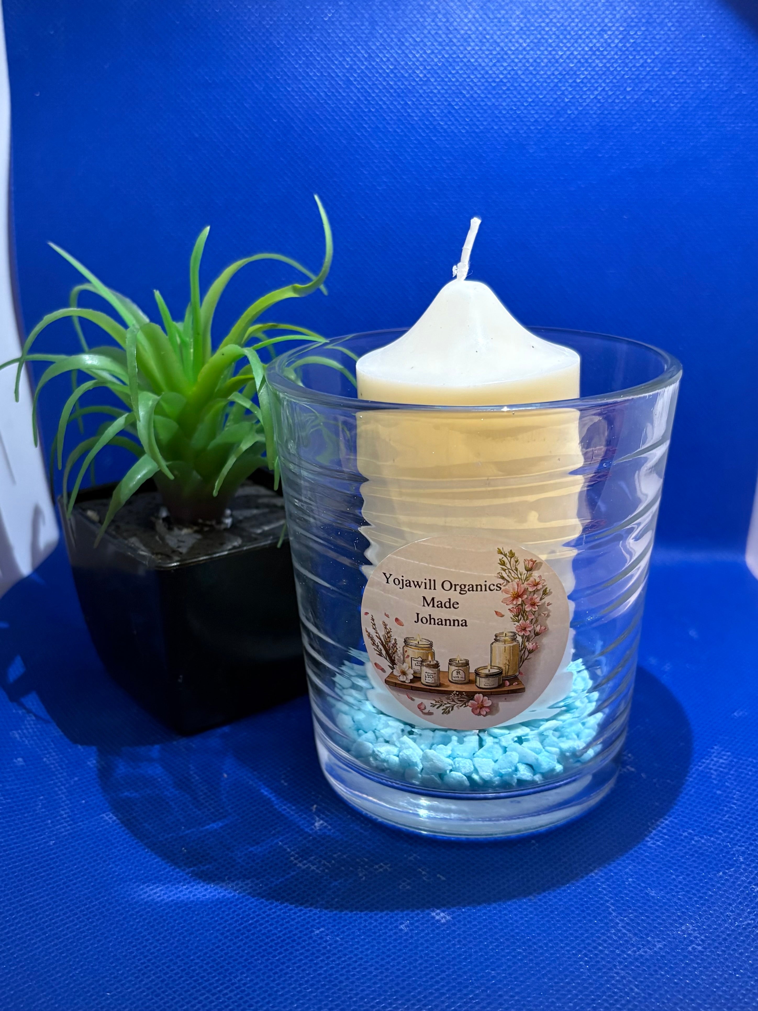 Yojawill Organic Set of 3 White Soy Candles Small Medium Large