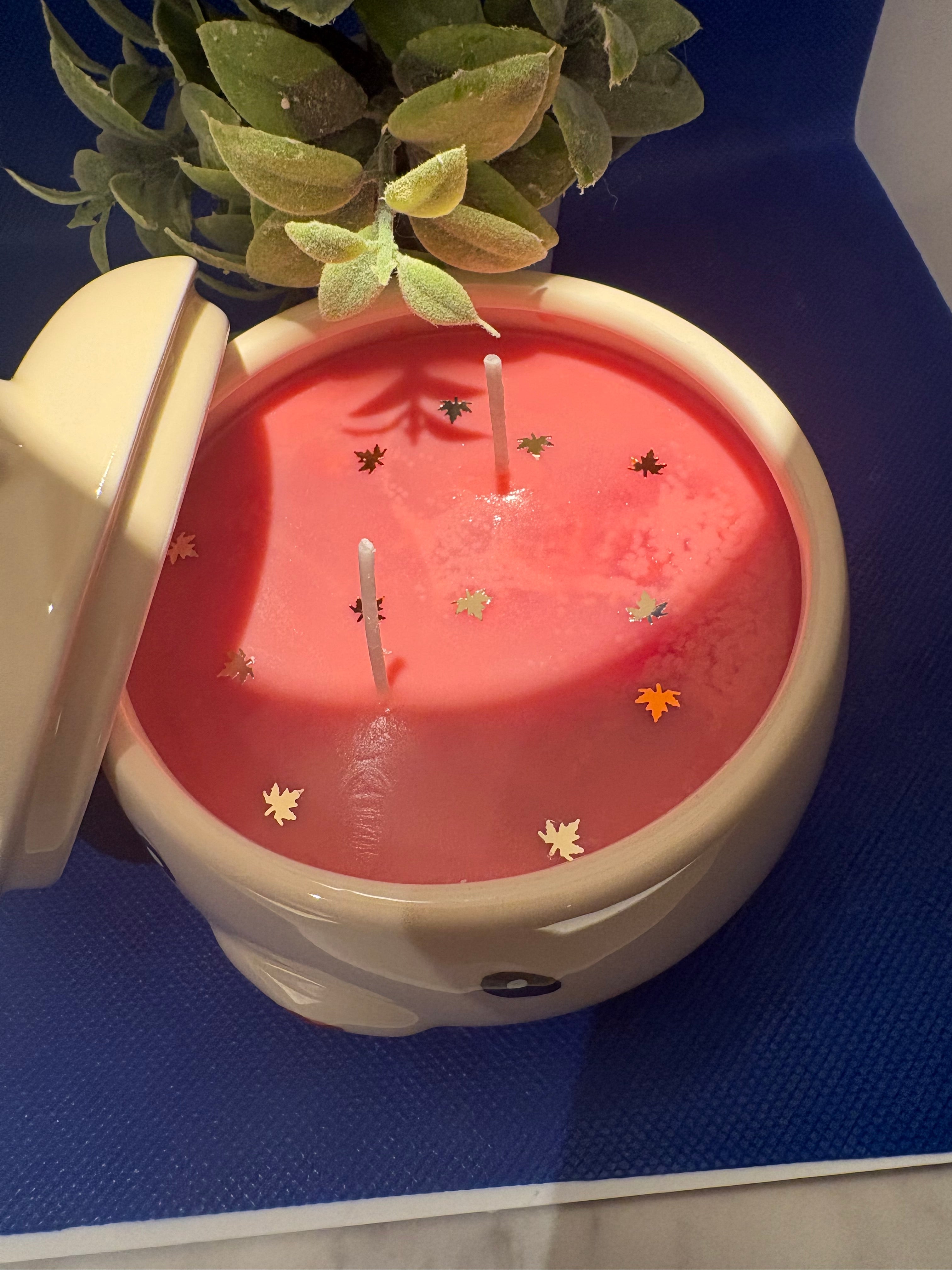 Yojawill Organic Fall Bear Soy Candle Hand Poured