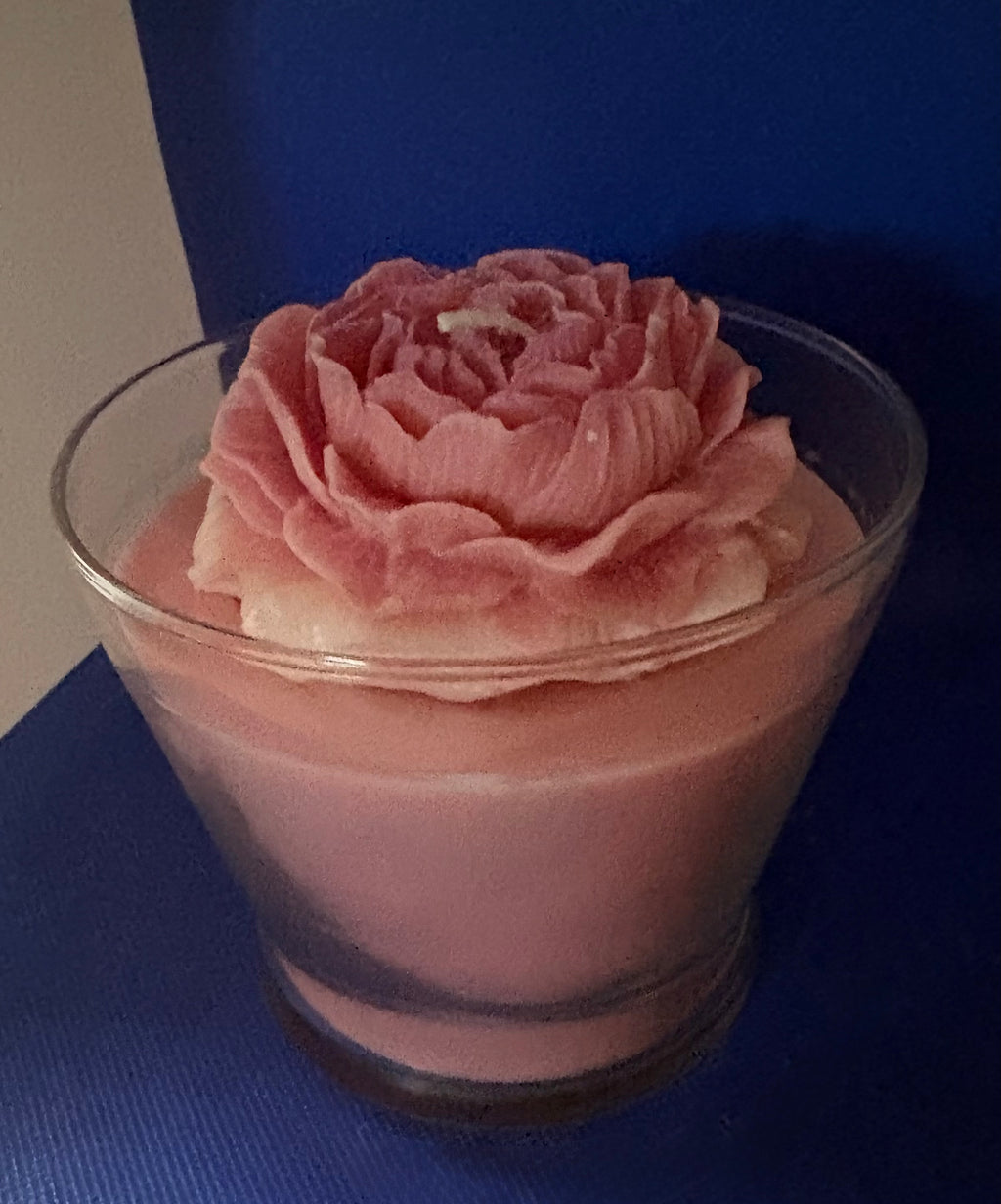 Yojawill Organic Large Flower Soy Candle Hand Poured