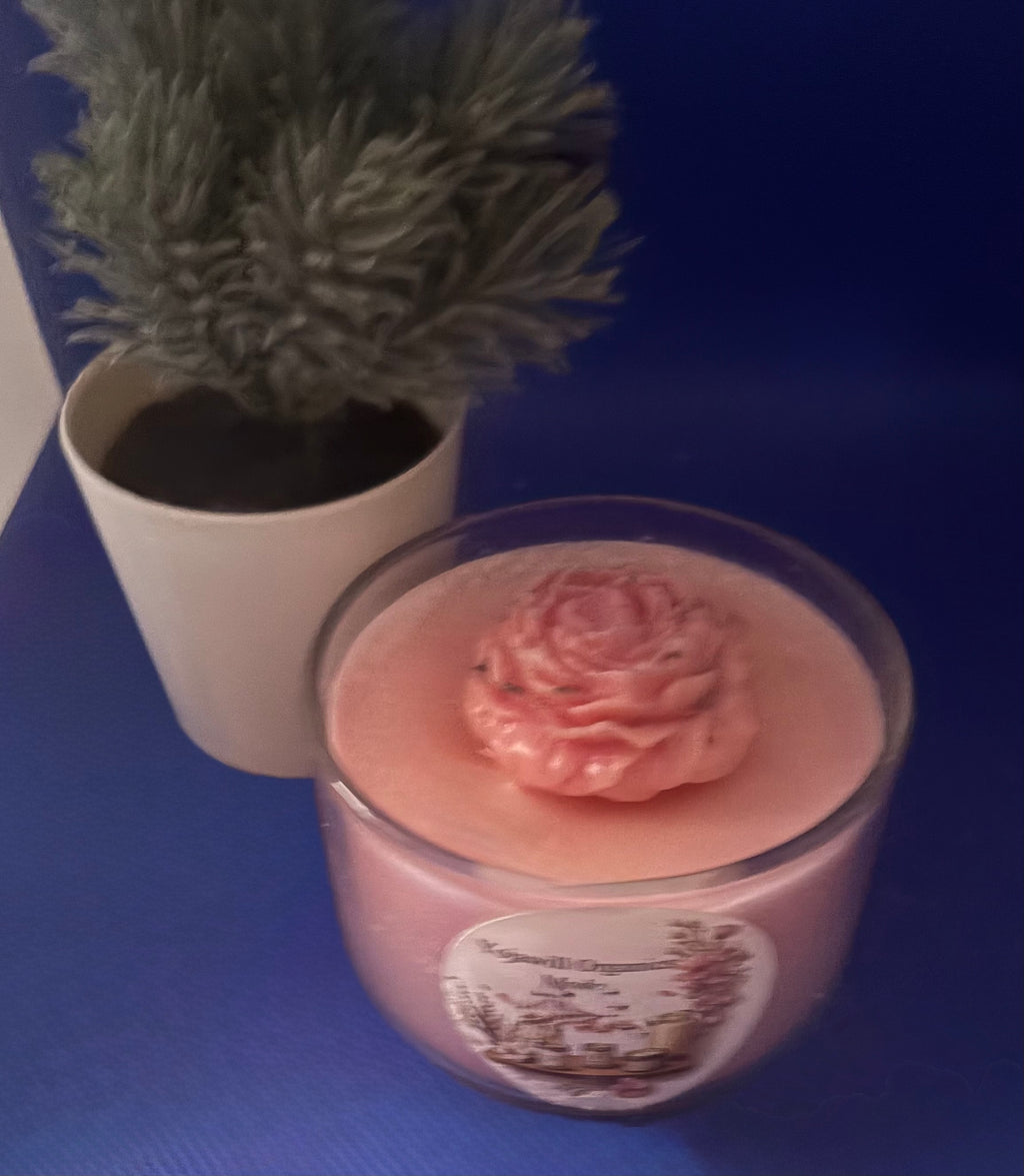 Yojawill Organic Small Glass Soy Candle Hand Poured