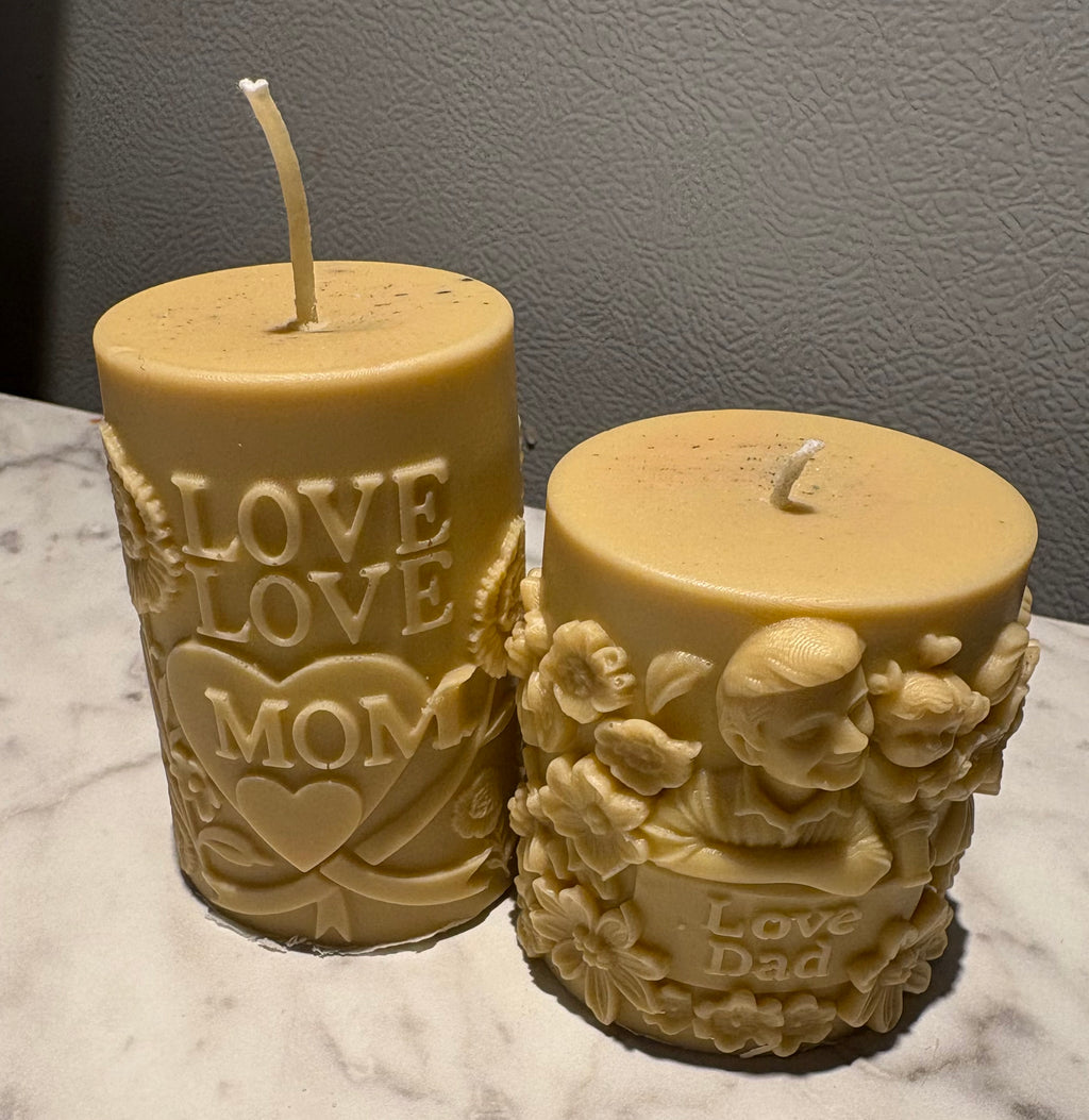 Yojawill Organic Mom and Dad Soy Candle Set Hand Poured
