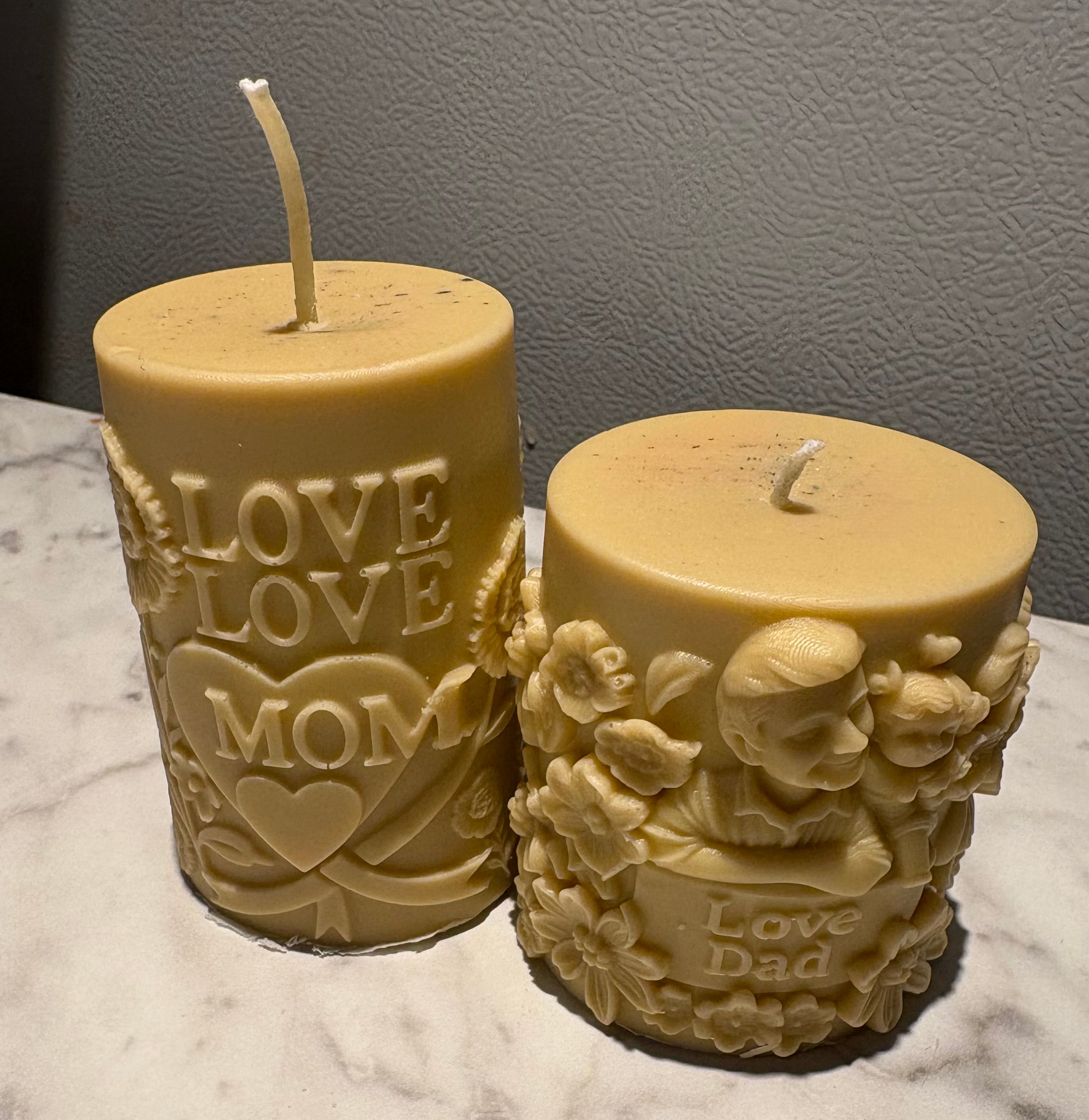 Yojawill Organic Mom and Dad Soy Candle Set Hand Poured