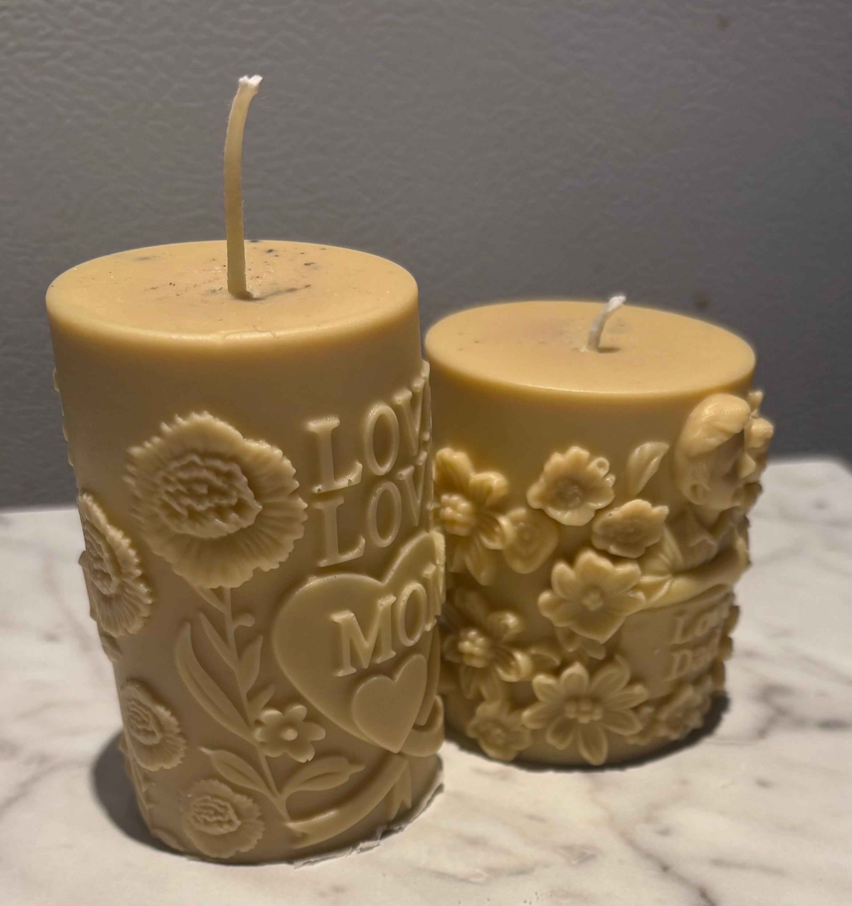 Yojawill Organic Mom and Dad Soy Candle Set Hand Poured
