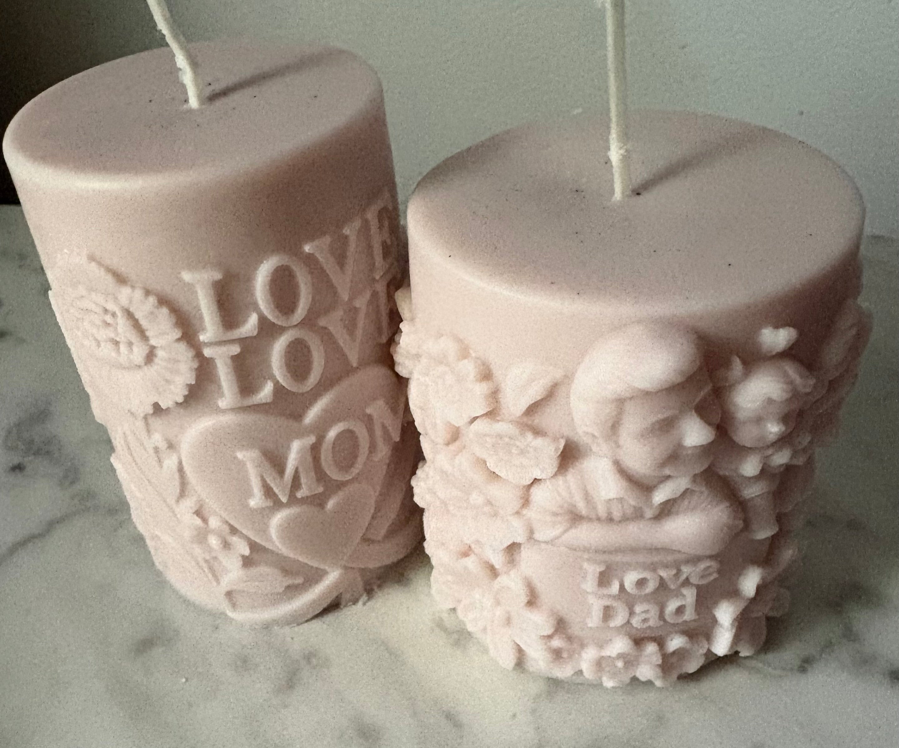 Yojawill Organic Mom and Dad Soy Candle Set Hand Poured