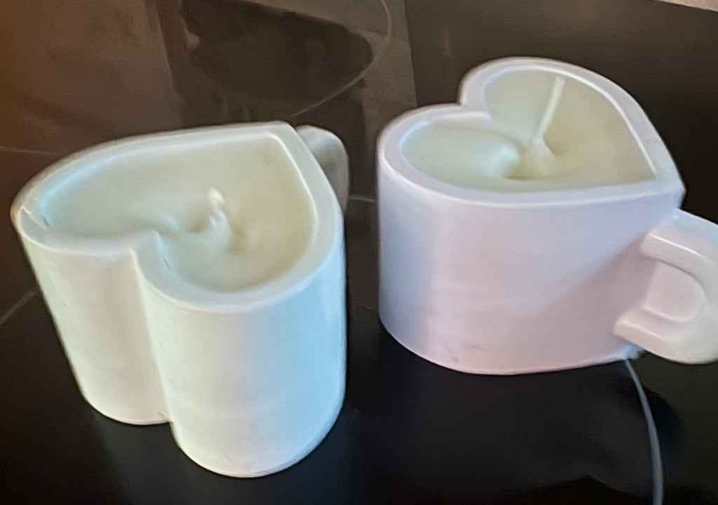 Yojawill Organic Heart Cup Soy Candle Hand Poured