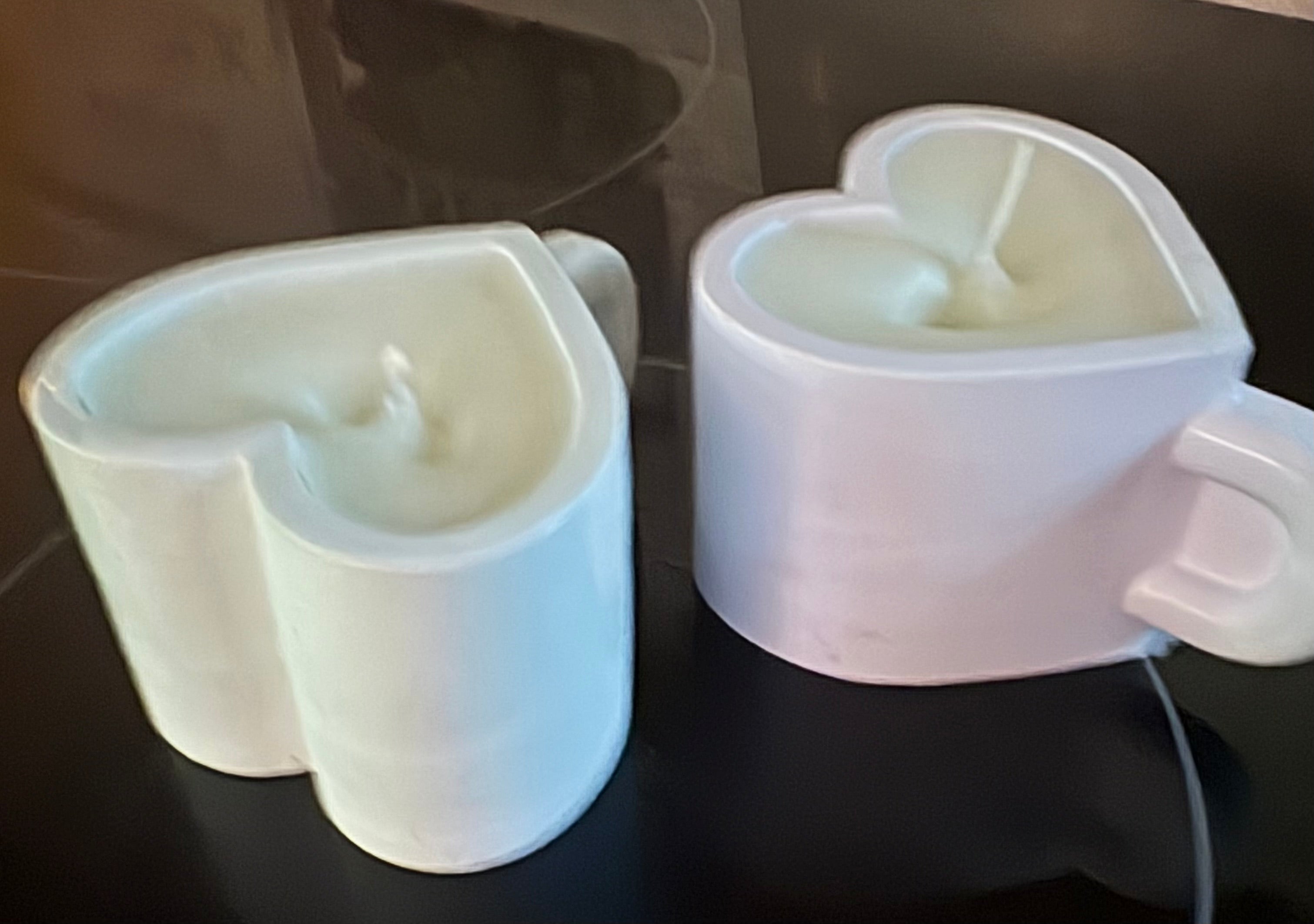 Yojawill Organic Heart Cup Soy Candle Hand Poured