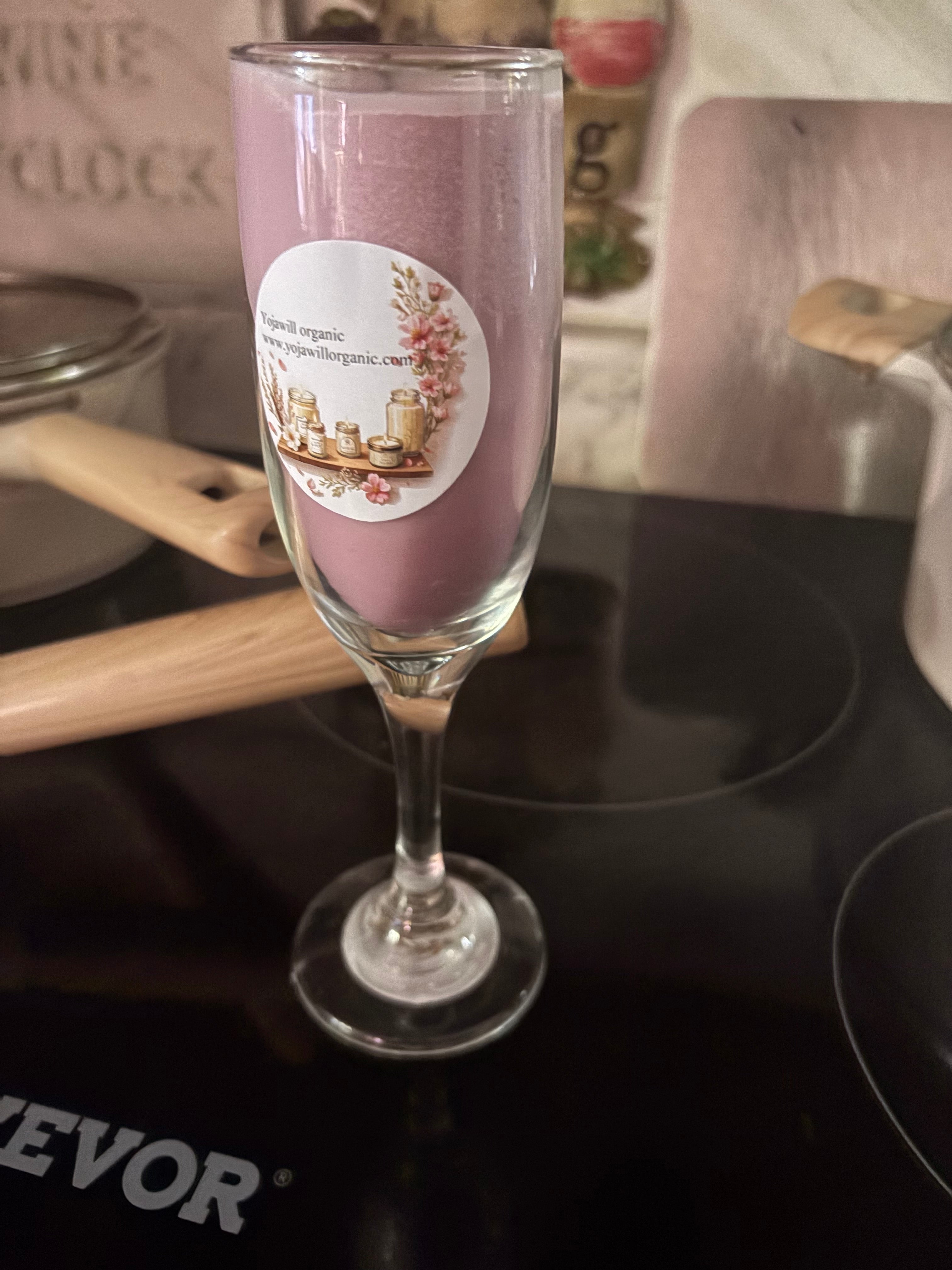 Yojawill Organic Wine Soy Candle Hand Poured