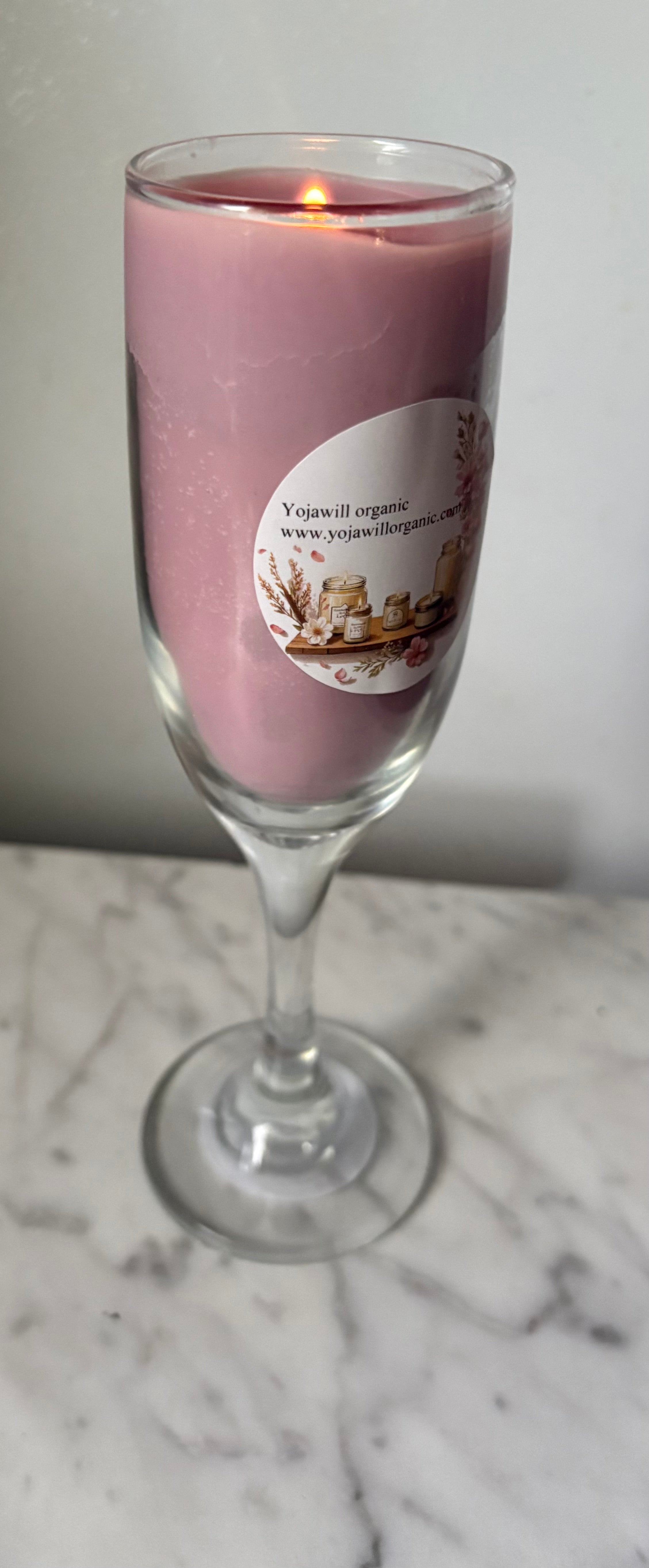 Yojawill Organic Wine Soy Candle Hand Poured