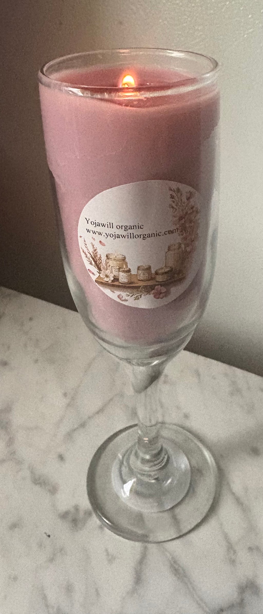 Yojawill Organic Wine Soy Candle Hand Poured