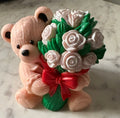 Handpainted Rose Bear Candle | Yojawill Organic
