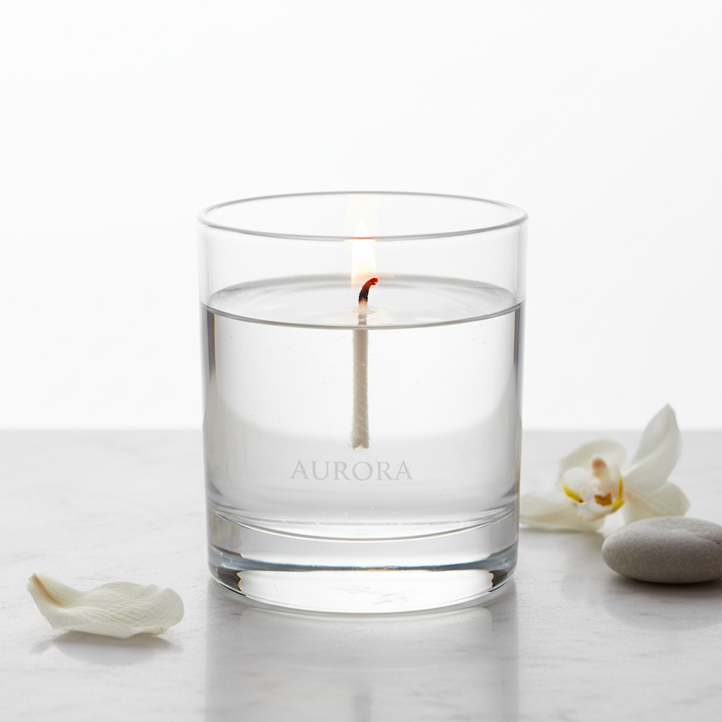 Yojawill Organic Clear Glass Soy Candle Hand Poured