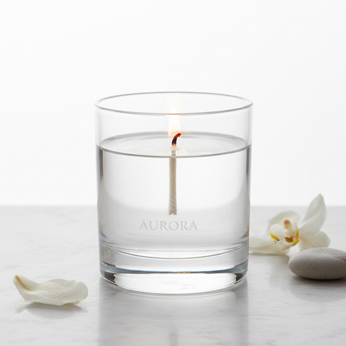 Yojawill Organic Clear Glass Soy Candle Hand Poured
