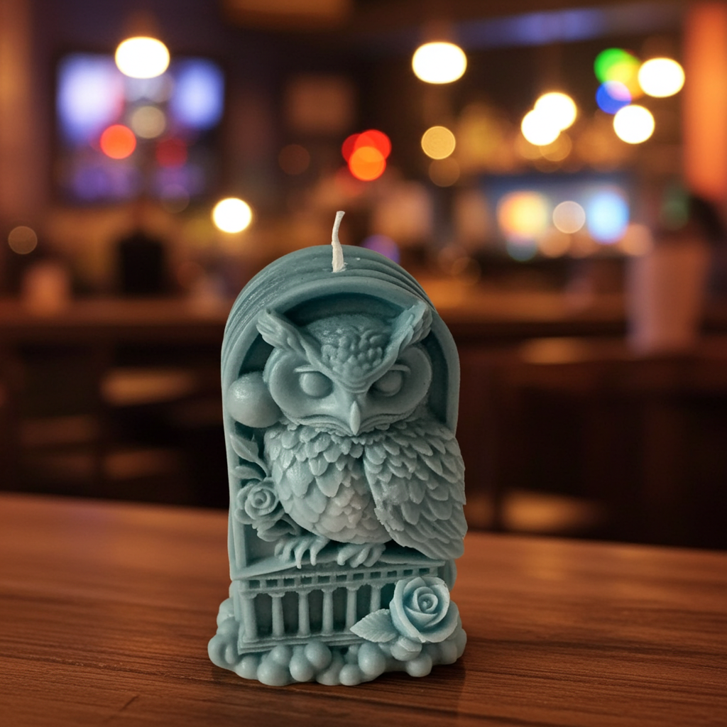 Yojawill Organic Owl Soy Candle Hand Poured