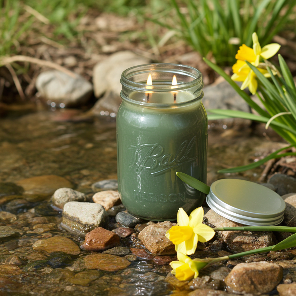Yojawill Organic Large Mason Jar Soy Candle Hand Poured