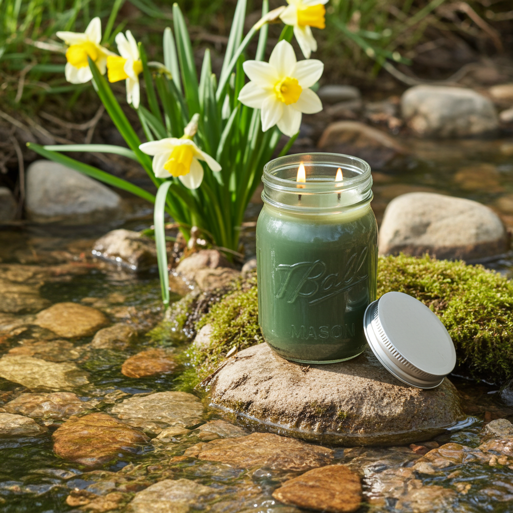 Yojawill Organic Large Mason Jar Soy Candle Hand Poured