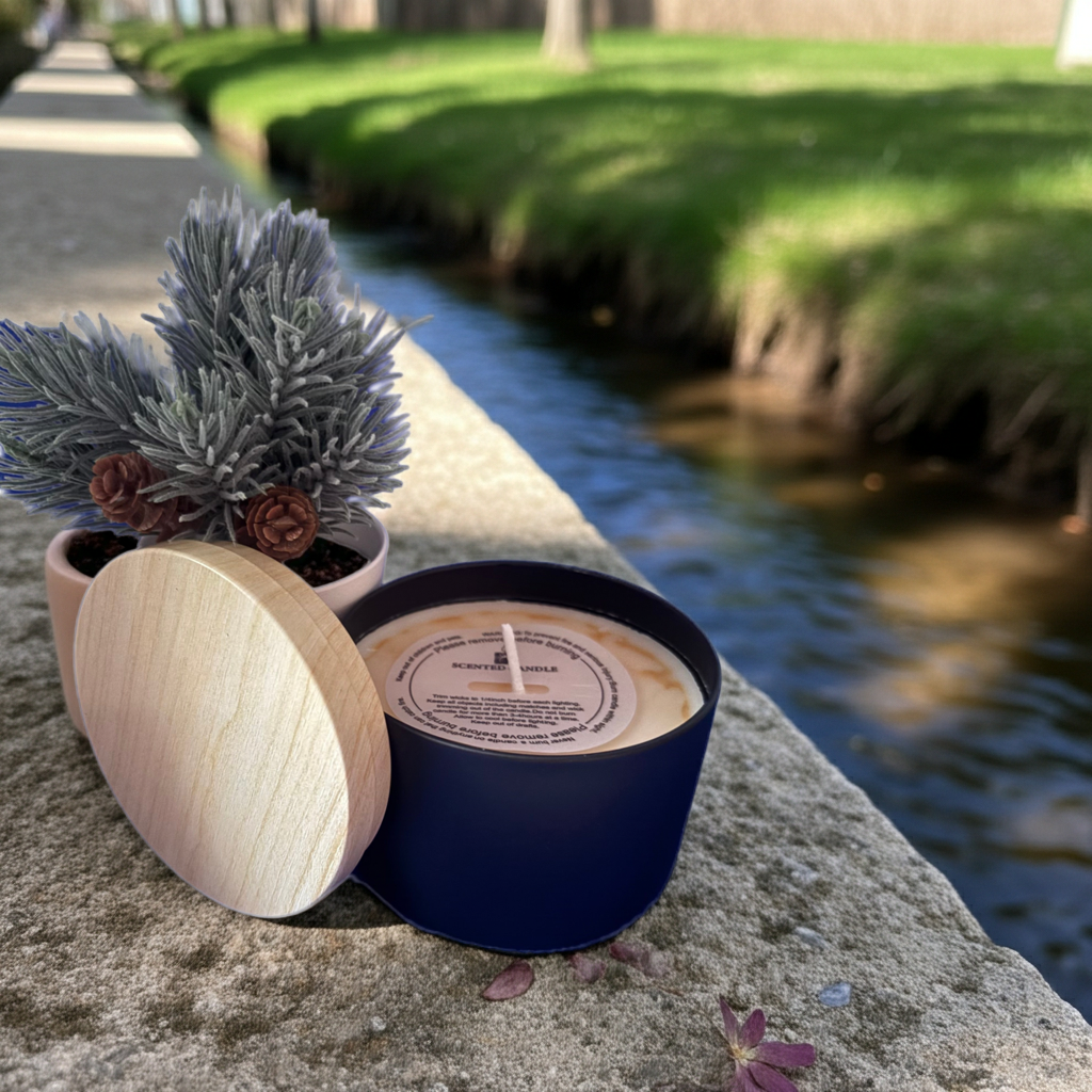 Yojawill Organic Tin Can Soy Candle Hand Poured