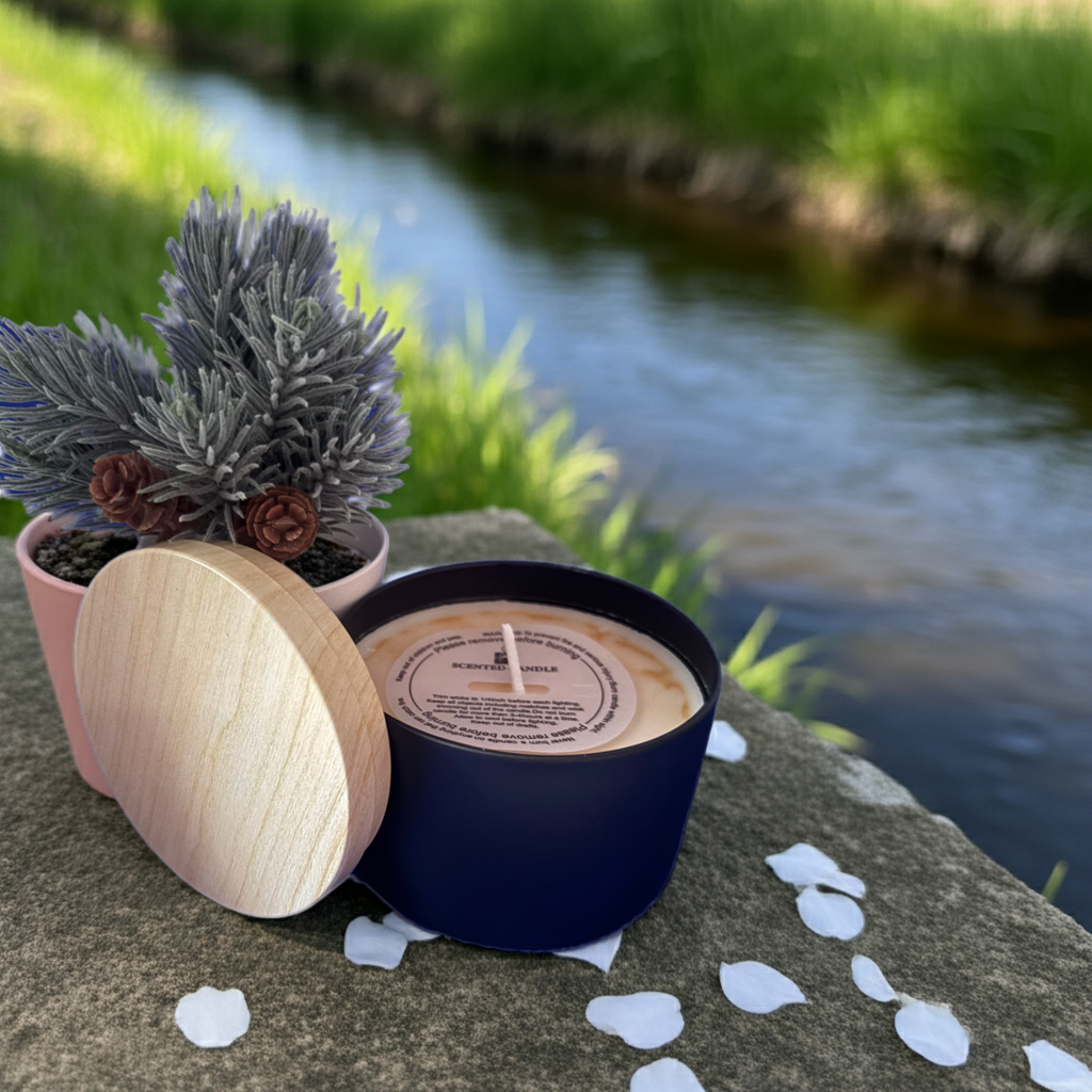 Yojawill Organic Tin Can Soy Candle Hand Poured