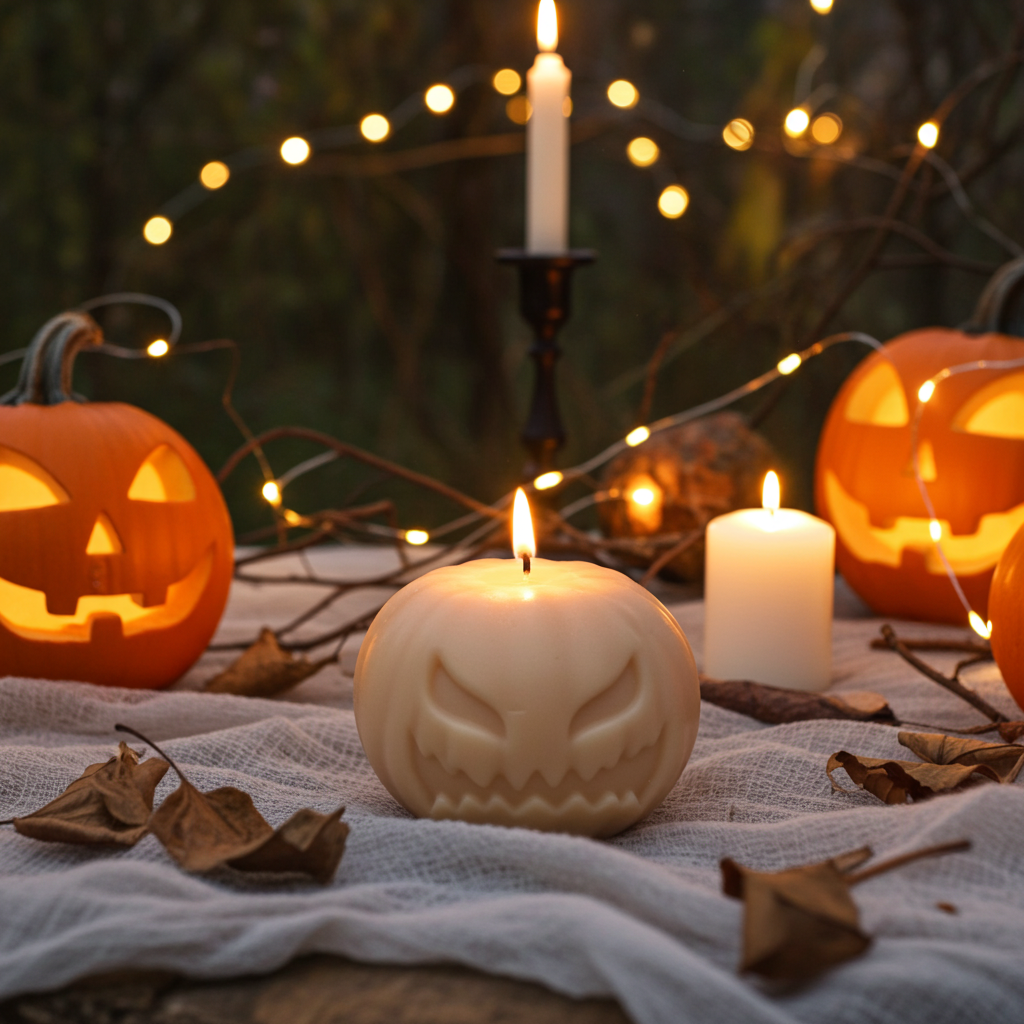 Yojawill Organic Halloween Pumpkin Soy Candle Hand Poured