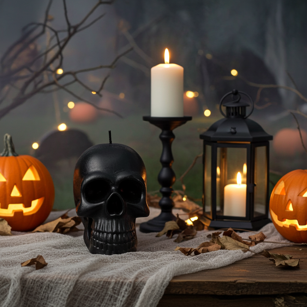 Yojawill Organic Large Skull Soy Candle Hand Poured