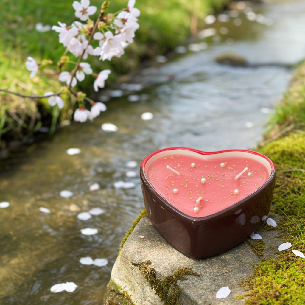 Yojawill Organic Sweetheart Strawberry Soy Candle Hand Poured